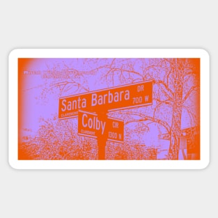 Santa Barbara Drive & Colby Circle, Claremont, California by Mistah Wilson Sticker